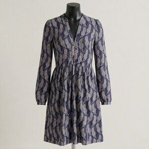 Boden Naomi Dress 10R Bendal Tiger French Navy HTF Rare Novelty Print Boho